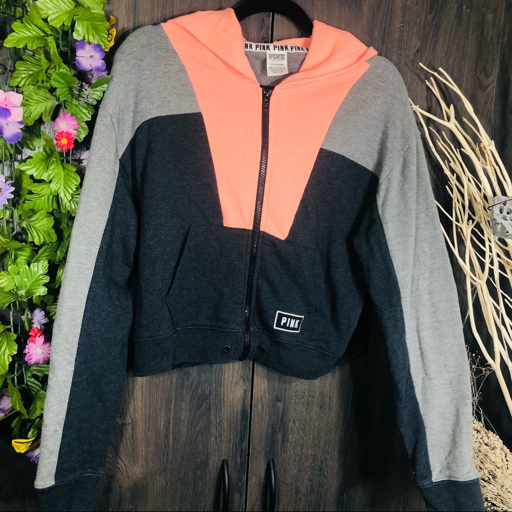 ^💙2/$40💙PINK Victoria Secret Zip Up Sweater Small - Picture 1 of 15